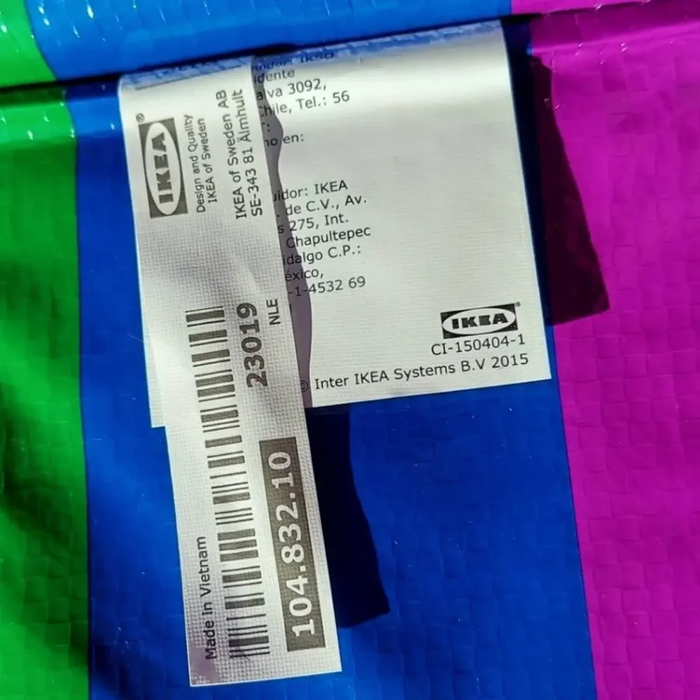 IKEA - Storstomma Large and Small Multicolor Bag Tote Support LGBTQ+ Gay Pride